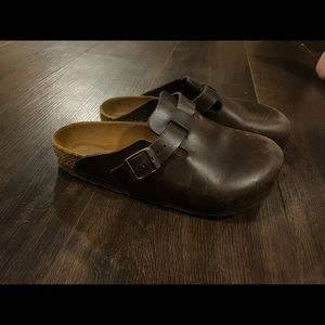 leather clog birkenstocks